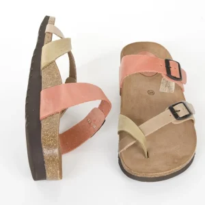 Calzaro Sandalias Bios | Sandalia 7212 Beige, Teja y Kaki.