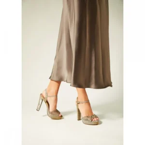 Calzaro Zapatos De Tac贸n | Sandalia 23685 Cassiopeia Glitter Oro
