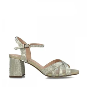 Calzaro Zapatos De Tac贸n | Sandalia 23708 Corona Australis Oro