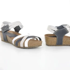 Calzaro Sandalias Bios | Sandalia 5338 en Blanco, Gris, Marino y Blanco.