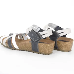 Calzaro Sandalias Bios | Sandalia 5338 en Blanco, Gris, Marino y Blanco.