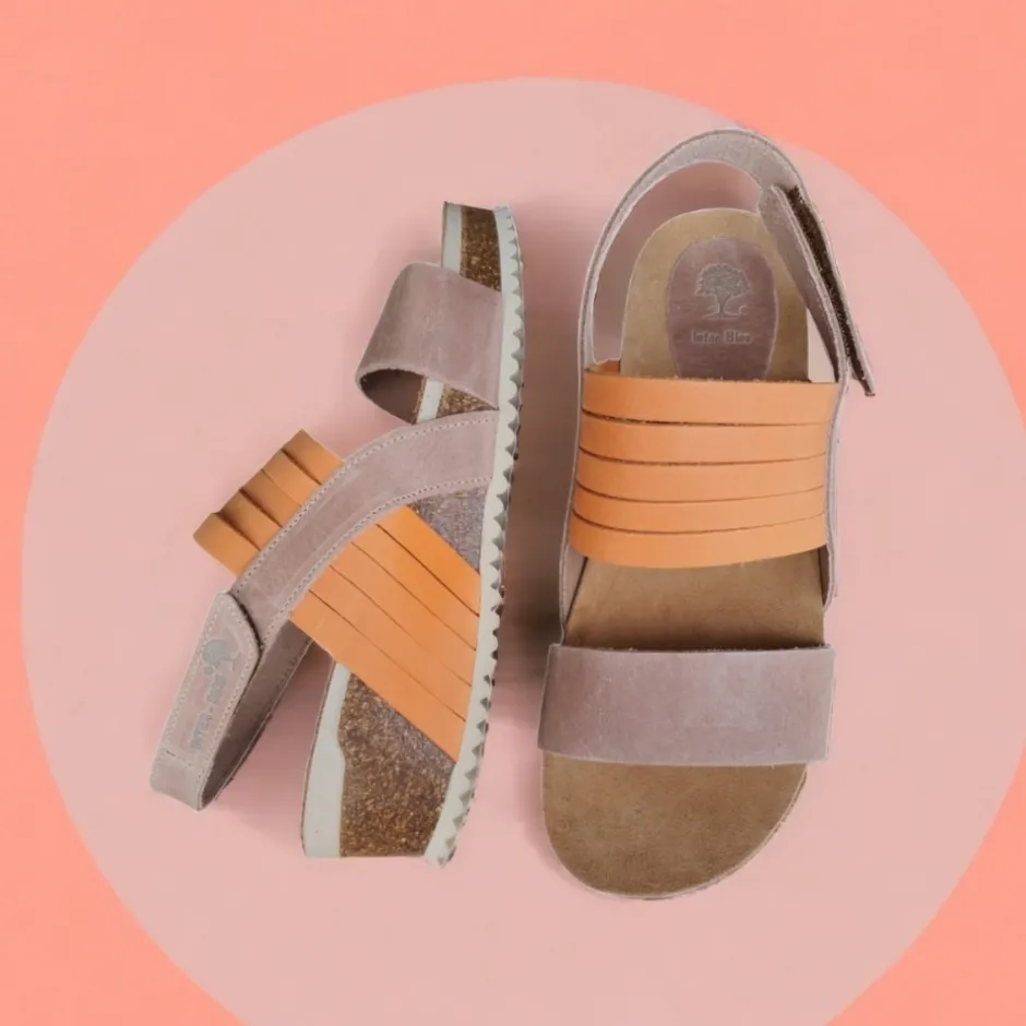sandalia__en_naranja_y_be_0.webp Calzaro Sandalias Bios | Sandalia 5811 en Naranja y Beige.