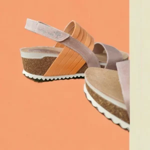 Calzaro Sandalias Bios | Sandalia 5811 en Naranja y Beige.