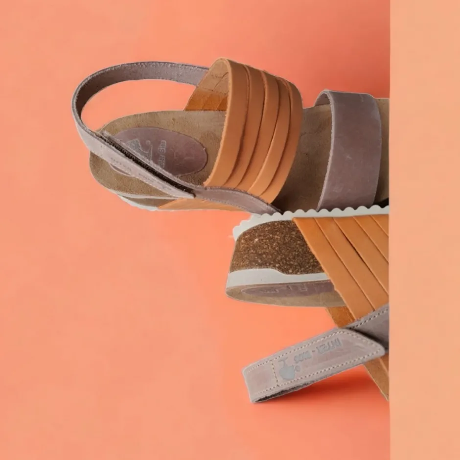 sandalia__en_naranja_y_be_4.webp Calzaro Sandalias Bios | Sandalia 5811 en Naranja y Beige.