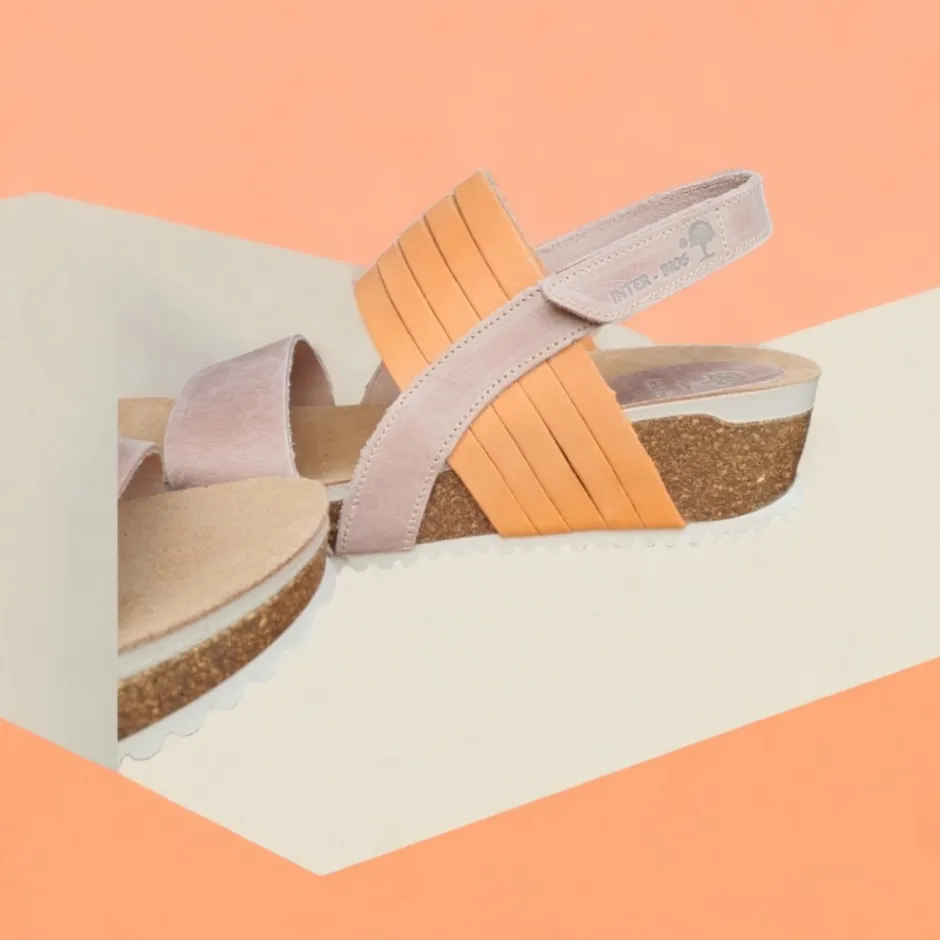 sandalia__en_naranja_y_be_6.webp Calzaro Sandalias Bios | Sandalia 5811 en Naranja y Beige.
