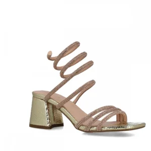 Calzaro Zapatos De Tac贸n | Zapatos De Tac贸n | Sandalia 23790 Lepus Oro