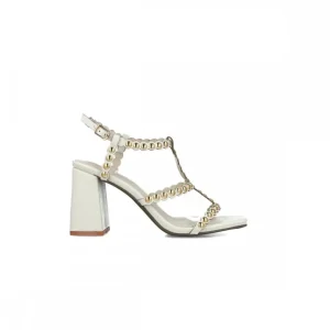 Calzaro Zapatos De Tac贸n | Sandalia 24885 Lua Blanca.