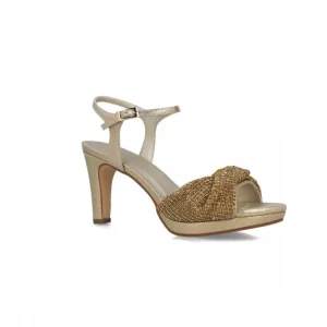 Calzaro Zapatos De Tac贸n | Sandalia 24708 Lucina Oro.