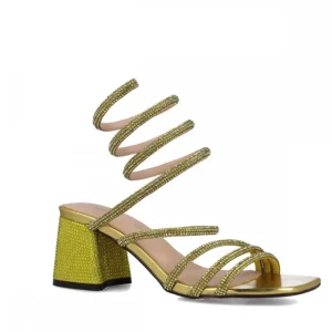 Calzaro Zapatos De Tac贸n | Zapatos De Tac贸n | Sandalia 23786 Minor Amarillo