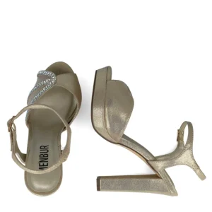 Calzaro Zapatos De Tac贸n | Sandalia 24773 Mors Oro.