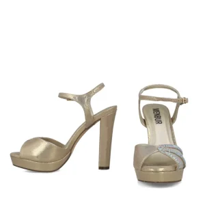 Calzaro Zapatos De Tac贸n | Sandalia 24773 Mors Oro.