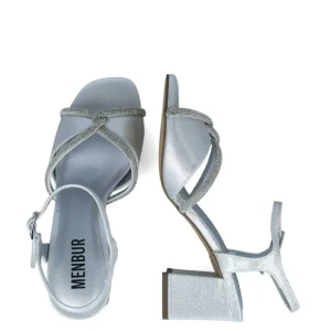 Calzaro Zapatos De Tac贸n | Sandalia 25596 Morta Plata.