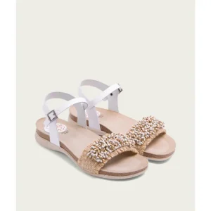 Calzaro Sandalias Bios | Sandalia Bio Piel Yute Blanca Dina 2882