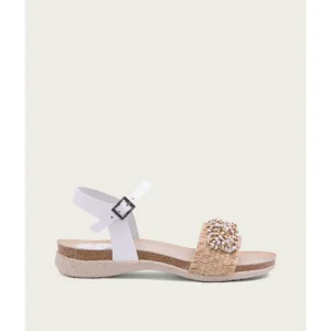 Calzaro Sandalias Bios | Sandalia Bio Piel Yute Blanca Dina 2882