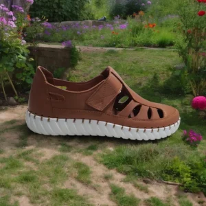 Calzaro Sandalias | Sandalia Cerrada Confort 24030 Cuero