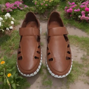 Calzaro Sandalias | Sandalia Cerrada Confort 24030 Cuero