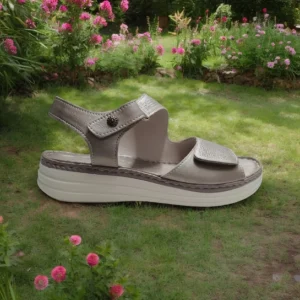 Calzaro Sandalias | Sandalia Confort 681 Bronce Velcros