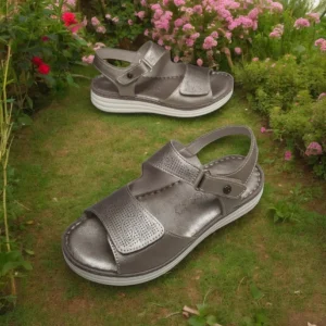Calzaro Sandalias | Sandalia Confort 681 Bronce Velcros