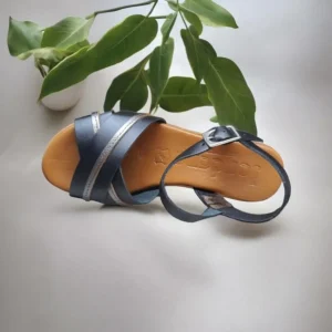 Calzaro Sandalias | Sandalia Cuña Baja Flexible 4196 Negro
