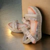 Calzaro Sandalias | Alpargatas | Sandalia Cuña Esparto 725 Beige