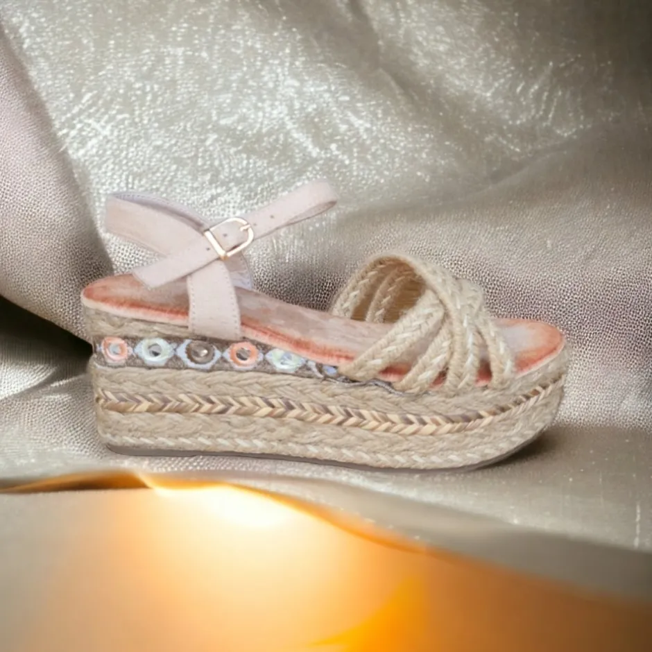 sandalia_cua_esparto__bei_0.webp Calzaro Sandalias | Alpargatas | Sandalia Cuña Esparto 726 Beige