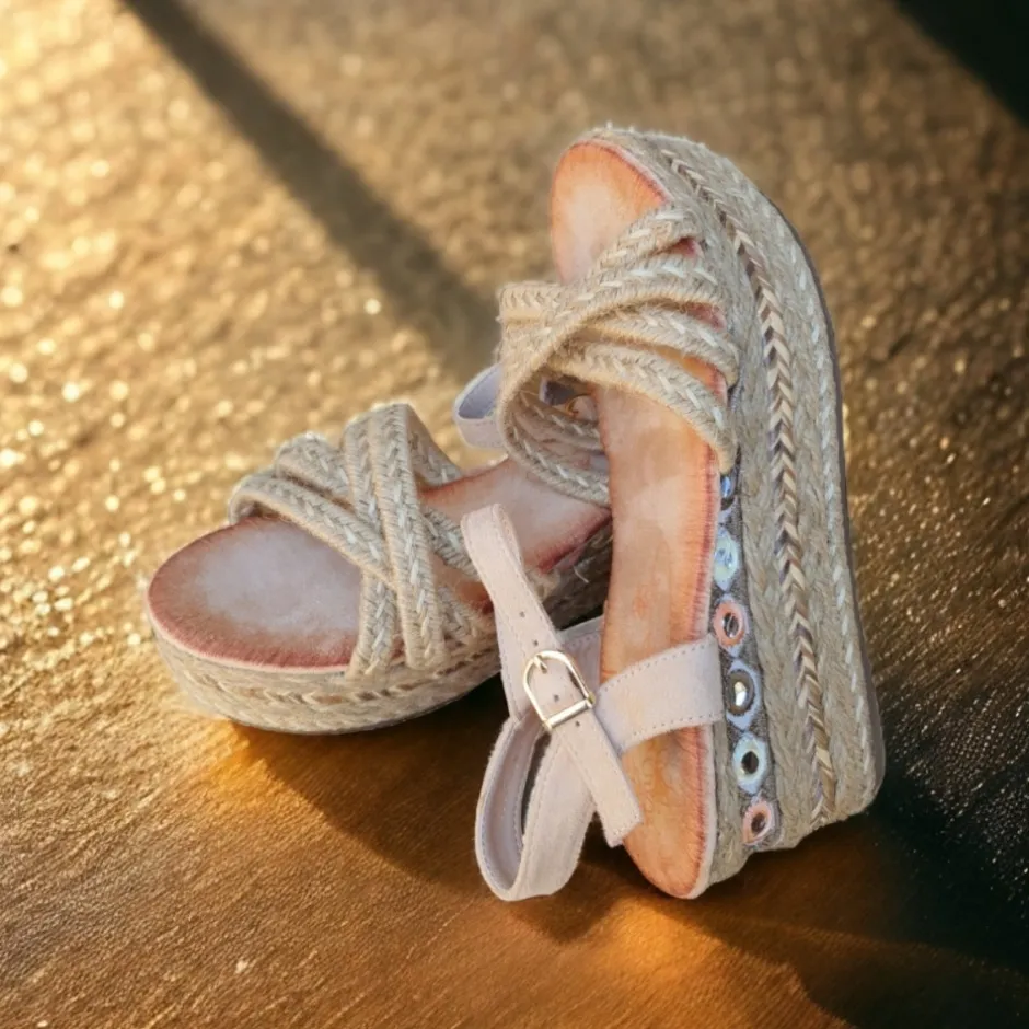 sandalia_cua_esparto__bei_4.webp Calzaro Sandalias | Alpargatas | Sandalia Cuña Esparto 726 Beige