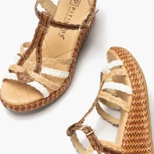 Calzaro Sandalias | Sandalia Cuña Forrada 1480 con Piel Trenzada C 1.