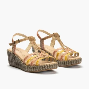 Calzaro Sandalias | Sandalia Cuña Forrada 1480 con Piel Trenzada C 2.