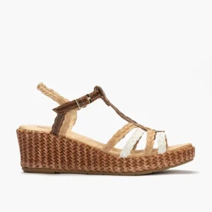 Calzaro Sandalias | Sandalia Cuña Forrada 1480 con Piel Trenzada C 1.