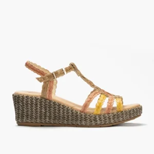 Calzaro Sandalias | Sandalia Cuña Forrada 1480 con Piel Trenzada C 2.
