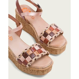 Calzaro Sandalias | Alpargatas | Sandalia cuña piel 2729 Tamaris cuero-rose.
