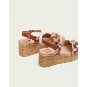 Calzaro Sandalias | Alpargatas | Sandalia cuña piel 2729 Tamaris cuero-rose.