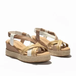 Calzaro Sandalias | Sandalia Cuña Rafia con Trenza 1493 Espiga con Elástico C 2.