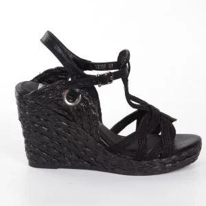 Calzaro Sandalias | Sandalia cuña yute 323 negro