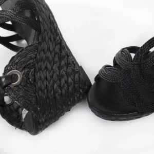 Calzaro Sandalias | Sandalia cuña yute 323 negro