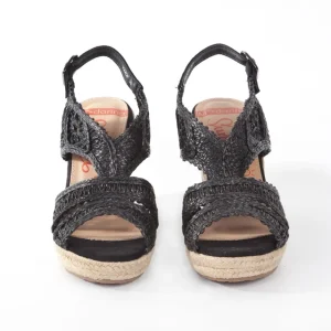 Calzaro Alpargatas | Sandalia cuña yute 322 negro
