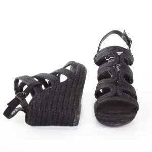 Calzaro Alpargatas | Sandalia cuña yute 321 negro