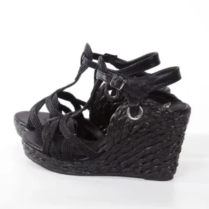 Calzaro Sandalias | Sandalia cuña yute 323 negro