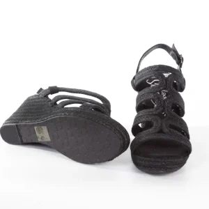 Calzaro Alpargatas | Sandalia cuña yute 321 negro