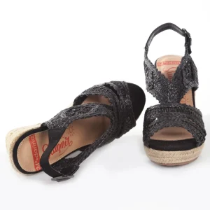 Calzaro Alpargatas | Sandalia cuña yute 322 negro