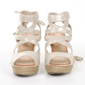 Calzaro Alpargatas | Alpargatas | Sandalia Cuña Yute 220 Oro.
