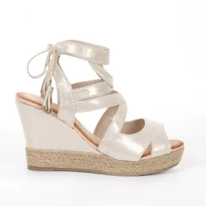 Calzaro Alpargatas | Alpargatas | Sandalia Cuña Yute 220 Oro.