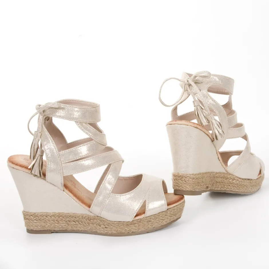 sandalia_cua_yute__oro_9.webp Calzaro Alpargatas | Alpargatas | Sandalia Cuña Yute 220 Oro.