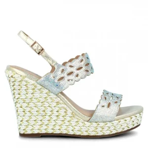 Calzaro Alpargatas | Sandalia Cuña Yute Barlia 21619 Oro