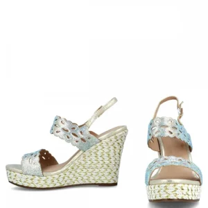 Calzaro Alpargatas | Sandalia Cuña Yute Barlia 21619 Oro