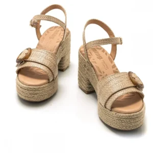 Calzaro Sandalias | Alpargatas | Sandalia de Tacón Courtney 59607 Beige.