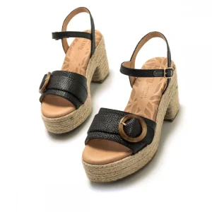 Calzaro Sandalias | Alpargatas | Sandalia de Tacón Courtney 59607 Negro.