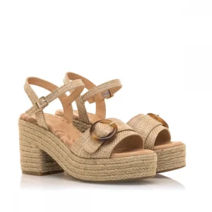 Calzaro Sandalias | Alpargatas | Sandalia de Tacón Courtney 59607 Beige.