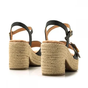 Calzaro Sandalias | Alpargatas | Sandalia de Tacón Courtney 59607 Negro.