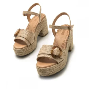 Calzaro Sandalias | Alpargatas | Sandalia de Tacón Courtney 59607 Beige.